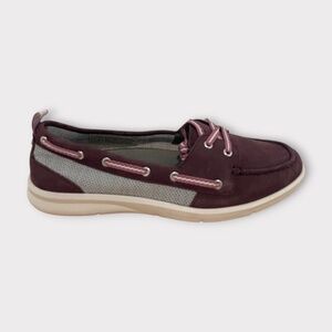 Womens Rockport City Lights Boat Shoes. Purple Nubuck. CI0547